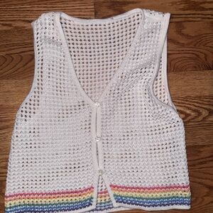 Abercrombie Pride Crochet-Style Sweater Vest
